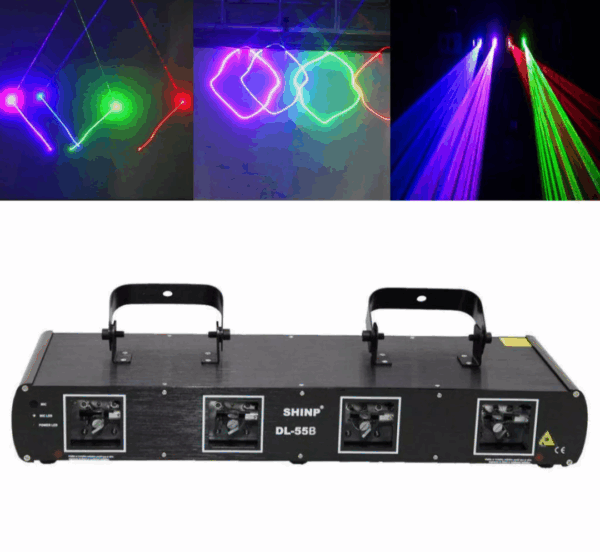 Shinp DL-55 – 4-Linsen-Laser-Effektgerät | 10 € Miete / Einsatz-Tag